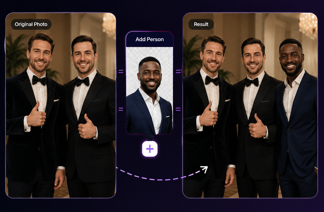 Add person to photo demo